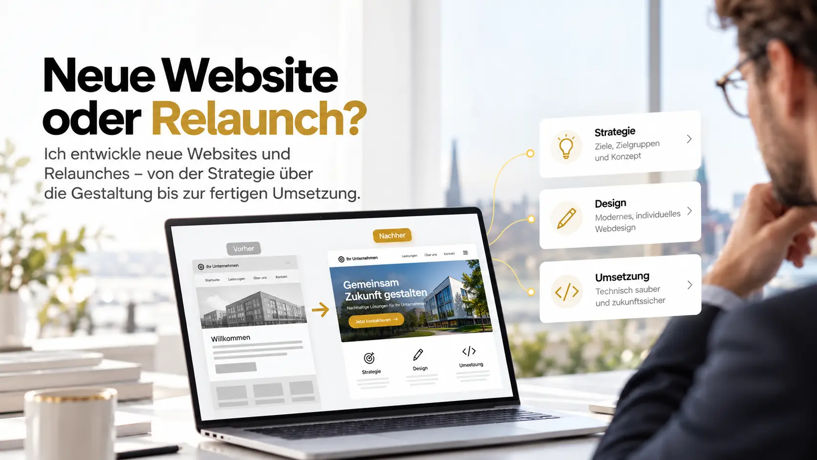 Webdesign und Website-Relaunch für Unternehmen in Schleswig – moderne Website-Gestaltung von der Strategie bis zur Umsetzung.